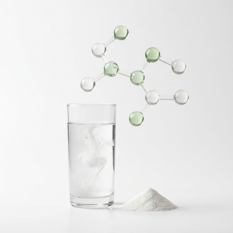 Micronized creatine dissolving in water