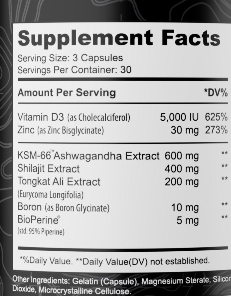 Tango Protocol Supplement Facts panel